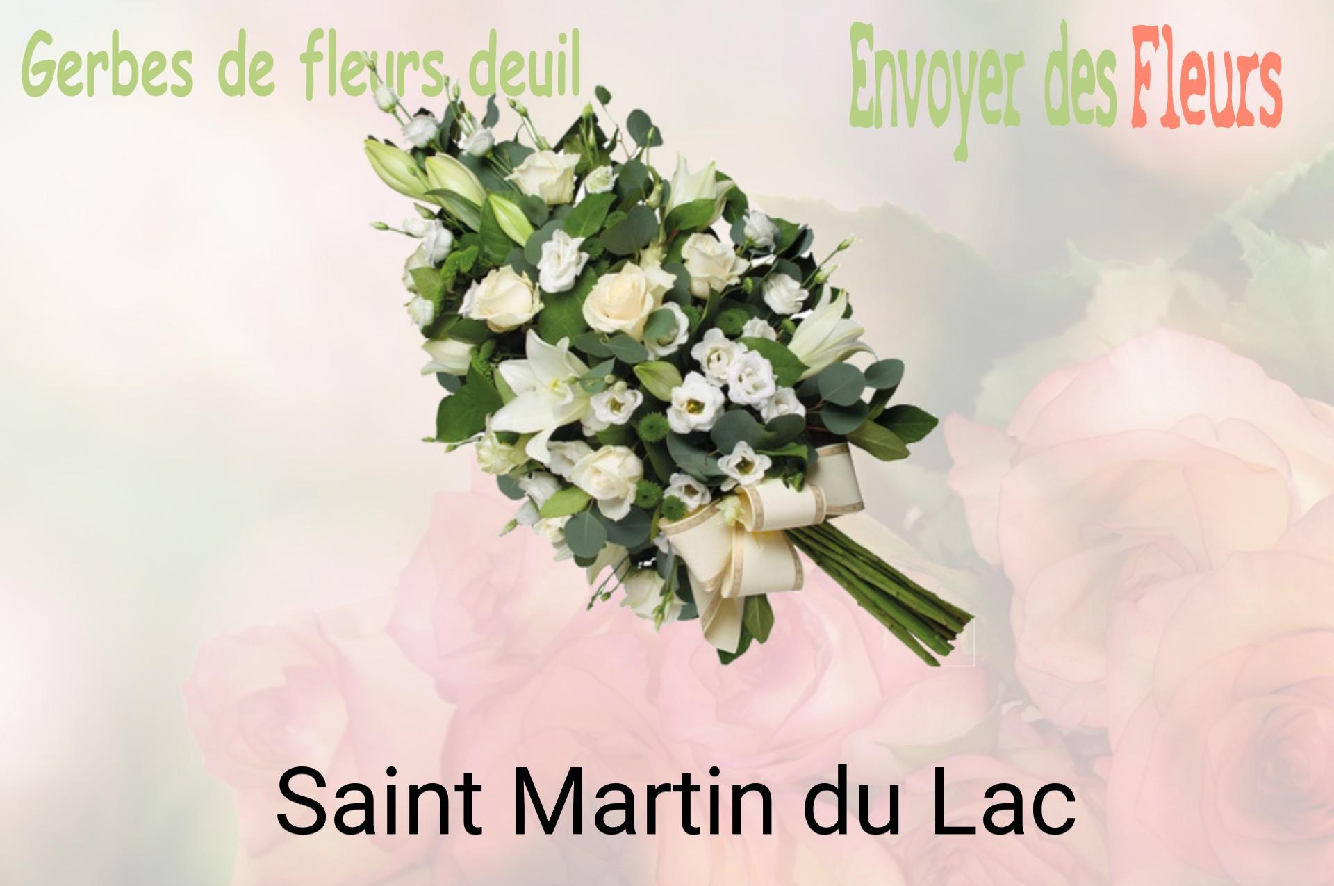 Gerbe de fleurs de deuil livrée à Saint-Martin-du-Lac